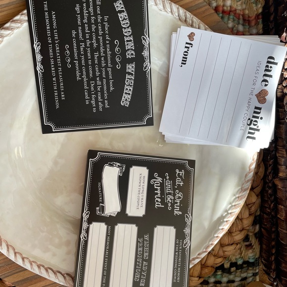 Black and white well wishes cards and box for wedding. Really cute and memorable - Picture 6 of 7